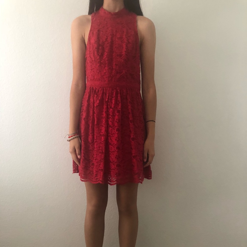 Red Lace Hollister Dress